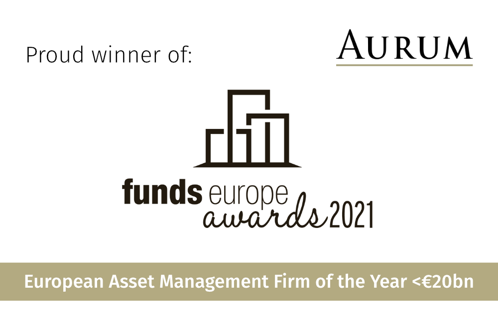 Aurum wins the Funds Europe Awards 2021 “European Asset Management Firm of the Year <€20bn” award
